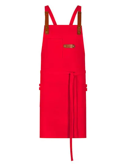 Bib Apron Canvas With Decorative Label