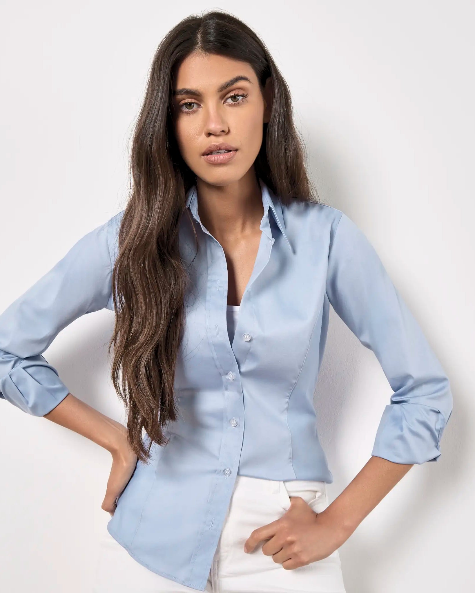 all-groups Women's Tailored Fit Corporate Oxford Shirt Long Sleeve