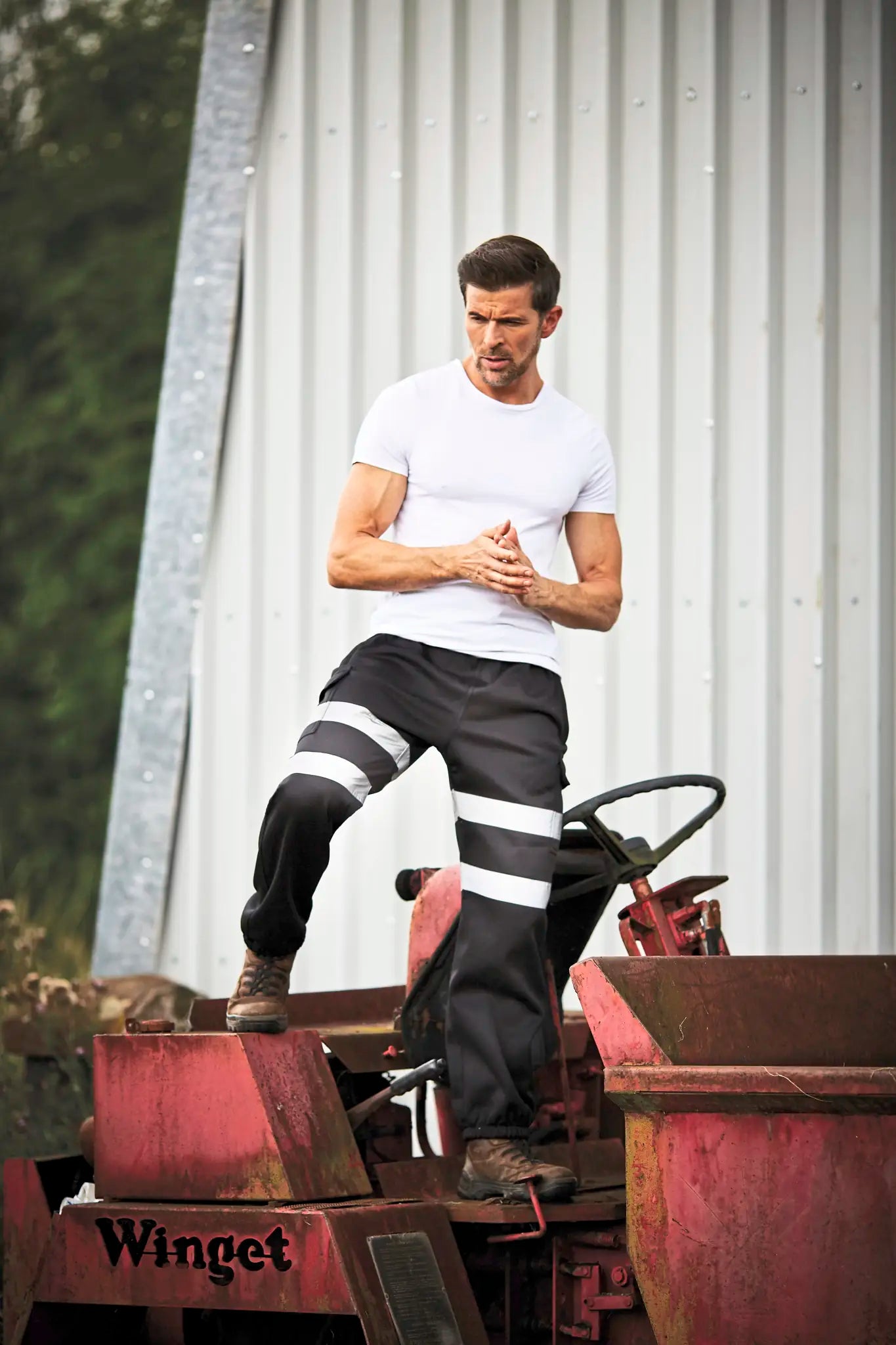all-groups Men's Hi Vis Jogging Bottoms