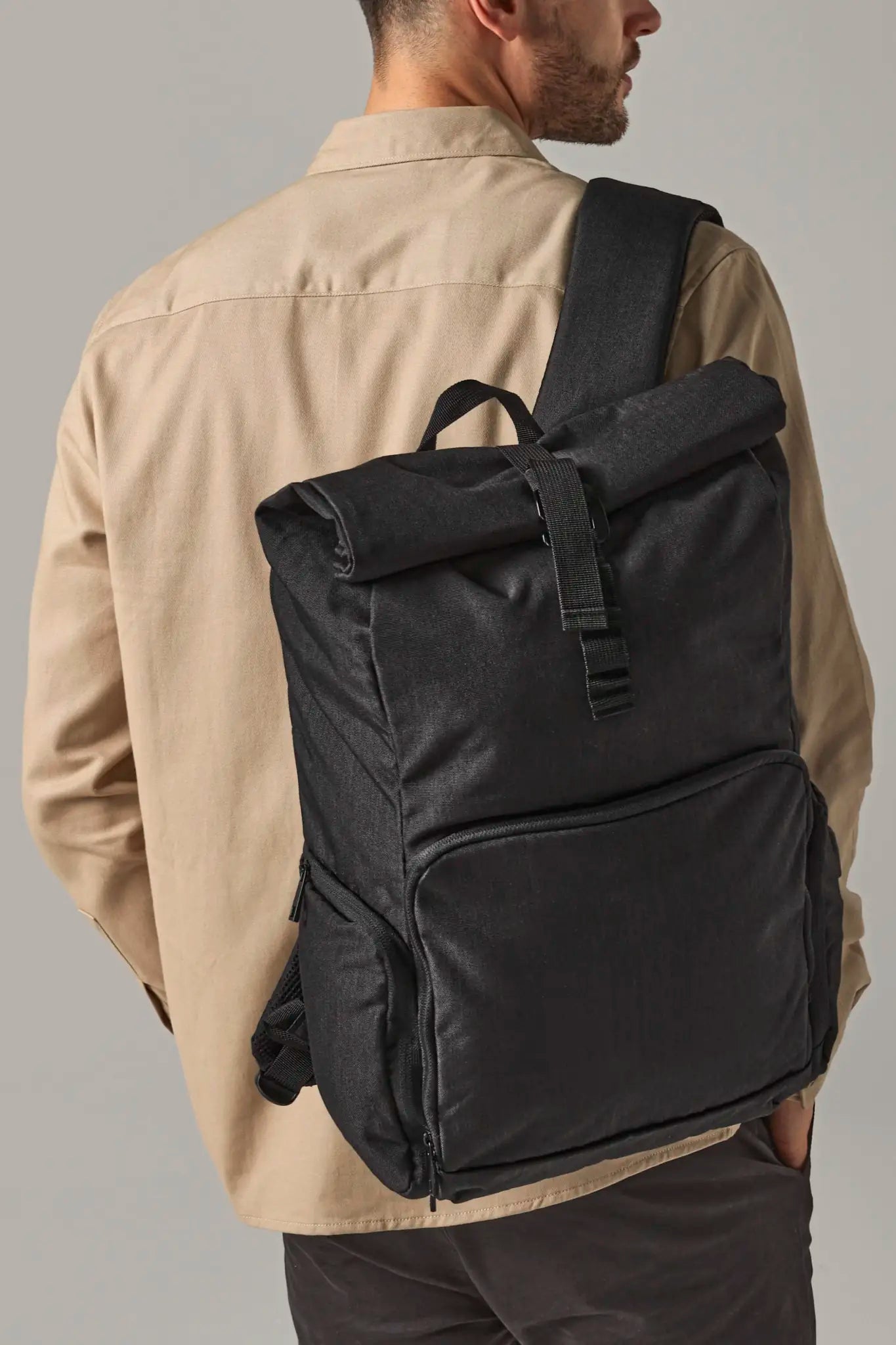 all-groups Q Tech Charge Roll Top Backpack