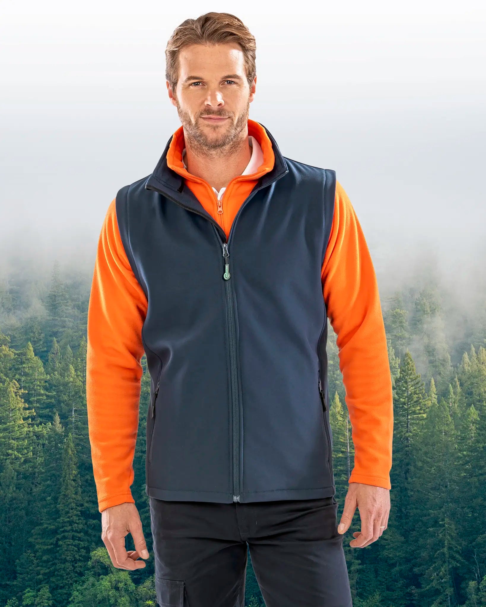 all-groups Men's Softshell Bodywarmer with Recycled Fleece Inner