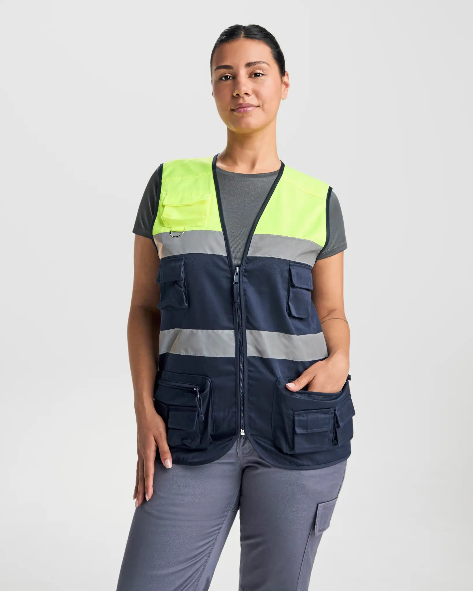 all-groups Men's High visibility Multi Pocket Vest Beta