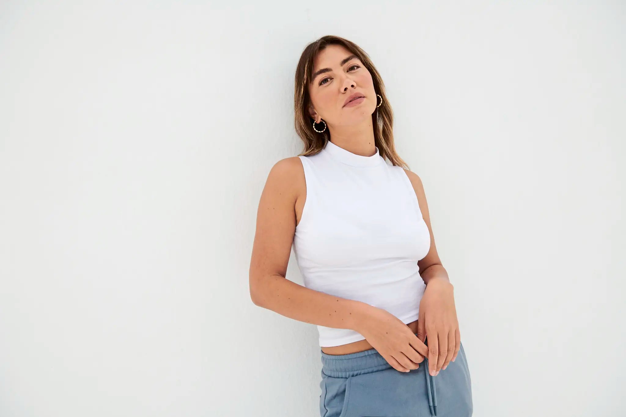 all-groups Women's High Neck Crop Vest