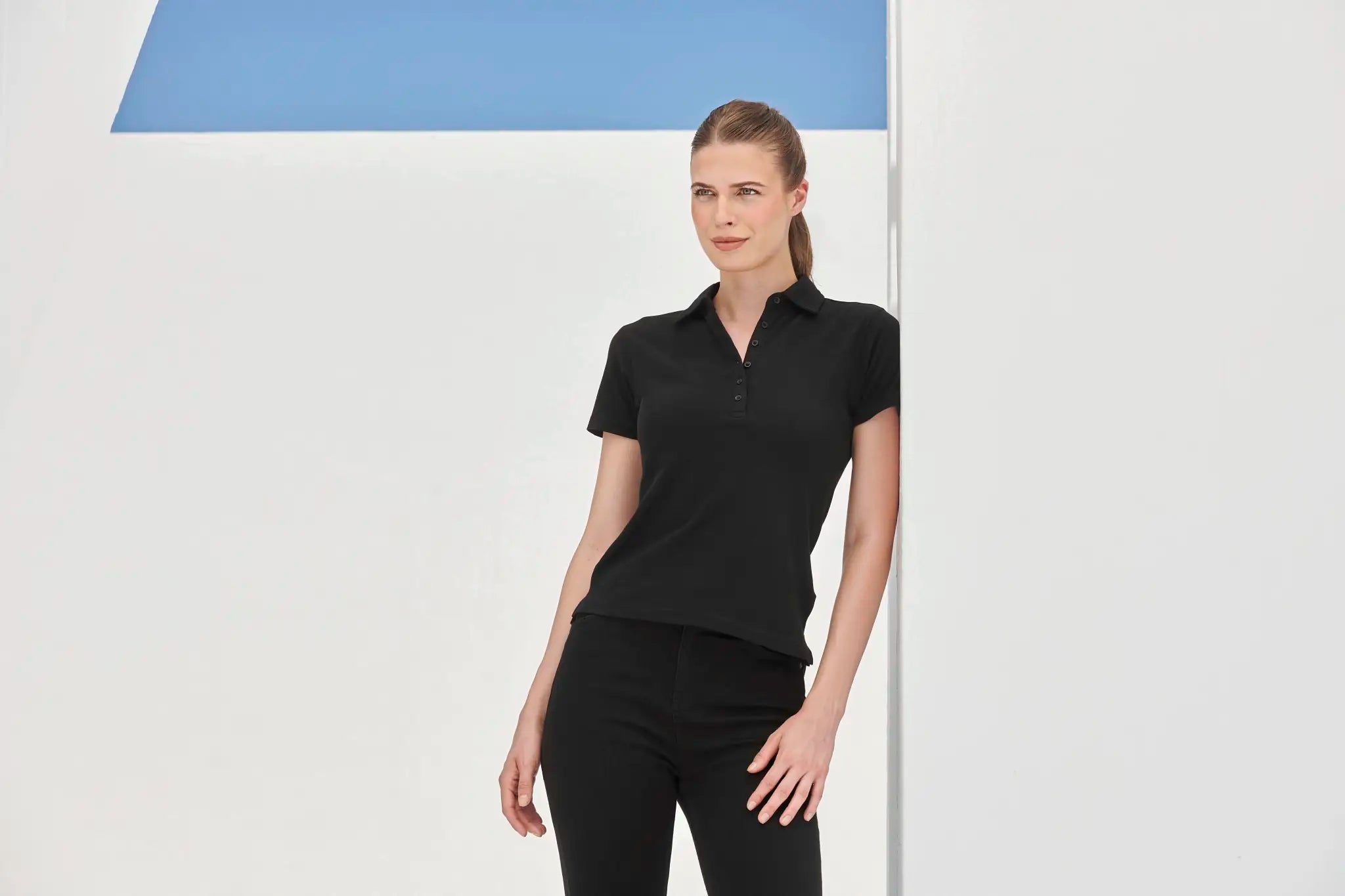 all-groups Women's Short Sleeved Stretch Polo