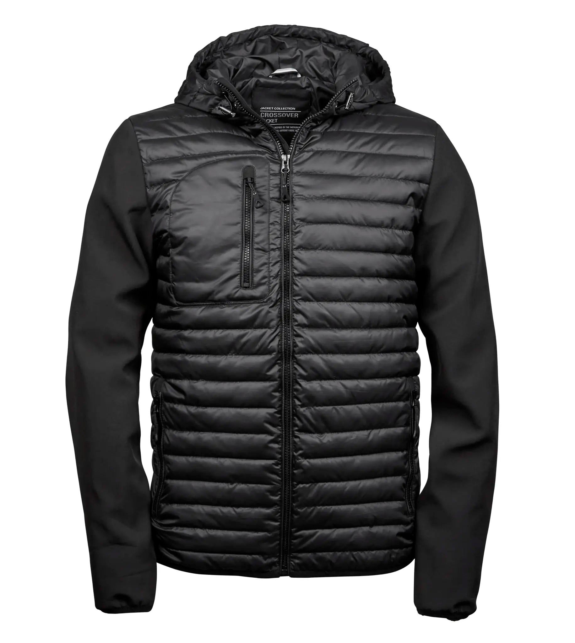 all-groups Men's Hooded Crossover Jacket