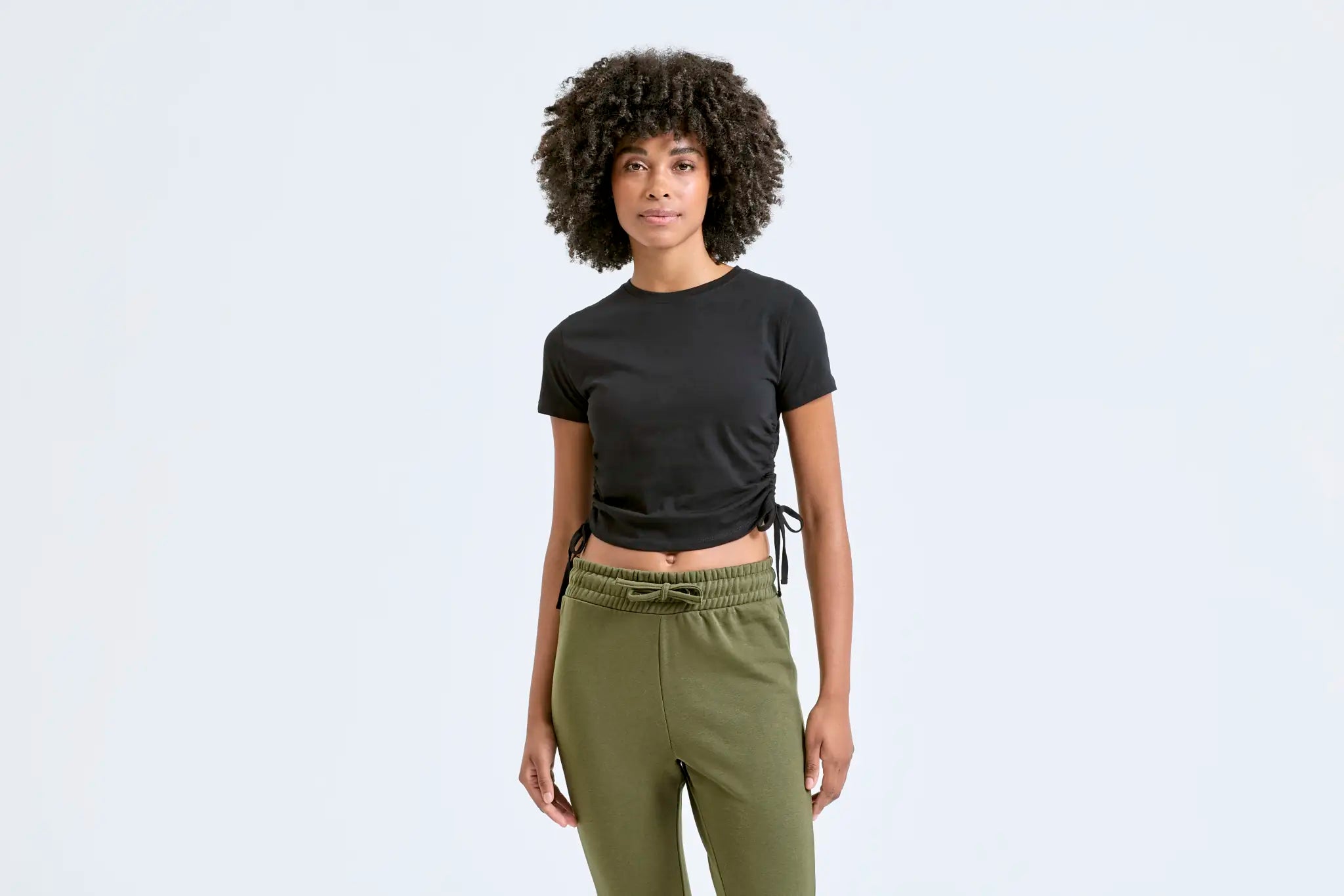 all-groups Women's Ruched Crop Top